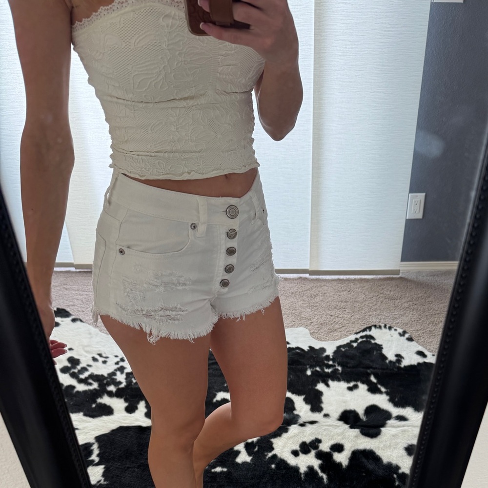 American Eagle White Shorts
